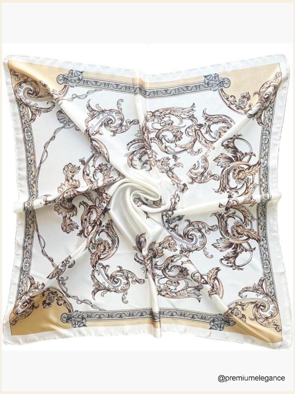 35" Square Satin Silk Scarf - Large Hair Wrap for Sleeping, Head Scarf for Women